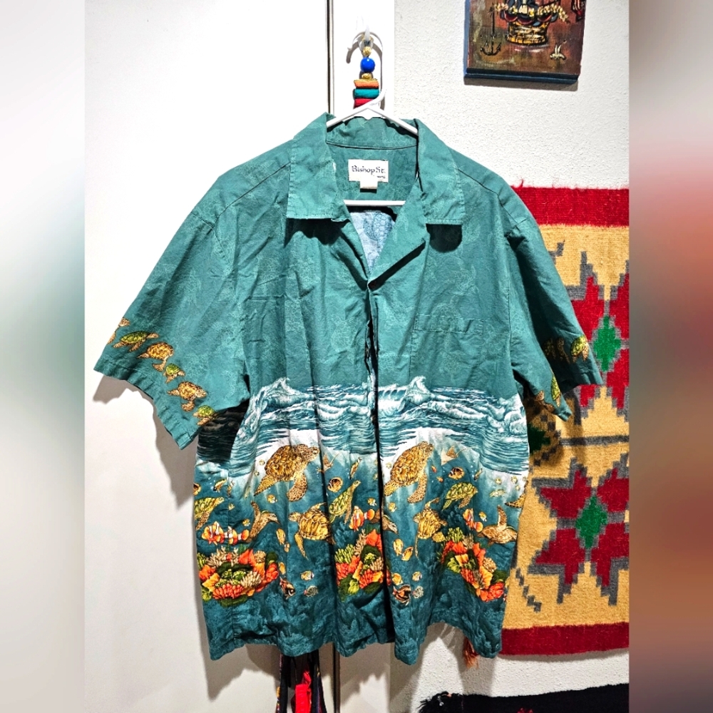 Vintage Bishop St. Hawaiian Shirt 2XL